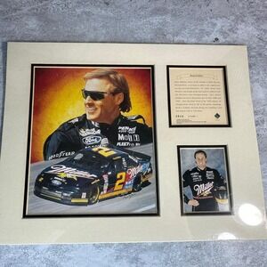 1996 Rusty‎ Wallace #2 Nascar 11x14 MATTED Kelly Russell Lithograph Print